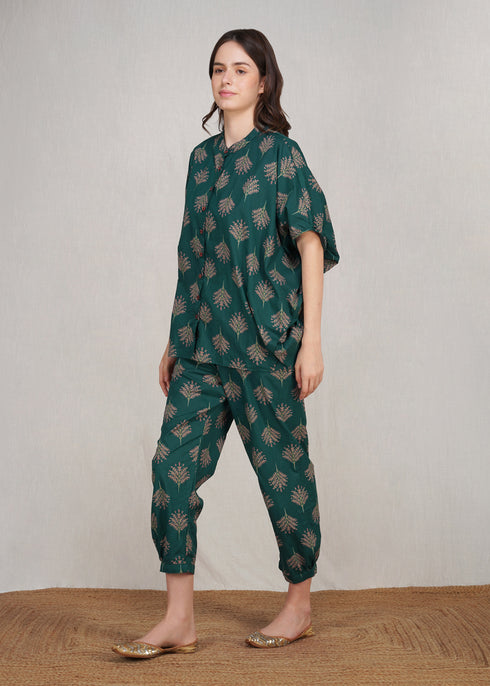 Women's Co-ord Green tree